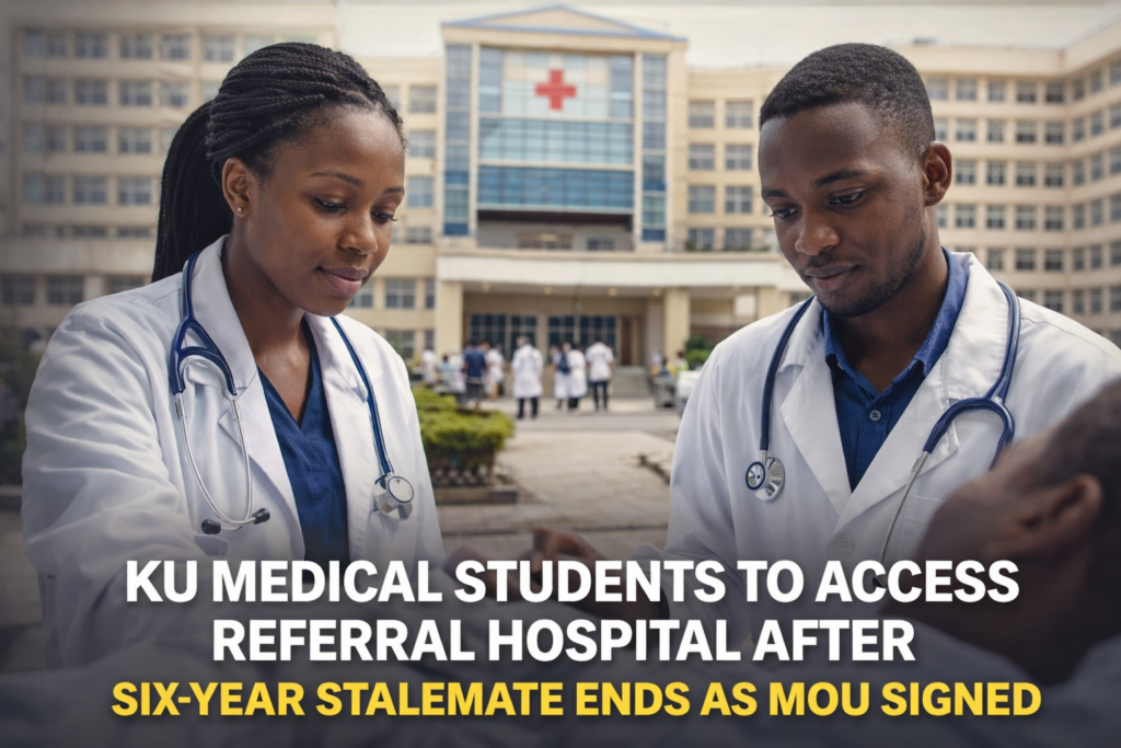 KU Medical Students to Access Referral Hospital After Six-Year Stalemate Ends as MoU Signed