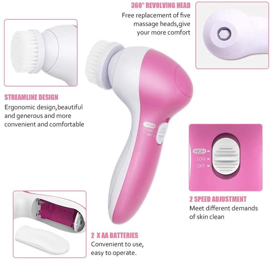 Nex 5 In 1 Waterproof Facial Cleaner and Massager